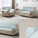 Greenland Home Maui Reversible Slipcover - Furniture Protector - Sofa - Multicolor, 1.96D x 3.23W x 0.03H meters
