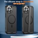 3 x SPIDERCASE Magnetic for iPhone 13 Case, with [2 Pcs Tempered Glass Screen Protector] Compatible with Magsafe Shockproof Military Protective Cover for iPhone 13 (Black)