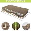 TIMHAKA Cat Scratching Board, Corrugate Cat Scratcher for Indoor Cats with Catnip, Cat Scratch Pad with Premium Scratch Textures Design, Cardboard Cat Scratcher with Double-Sided Usability (Pack of 2)