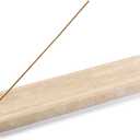 Koville Marble Incense Holder, Incense Holder for Sticks, Incense Sticks Holder Ash Catcher for Meditation Yoga SPA, Natural Stone Incense Burner, Home Table Decor (Travertine)