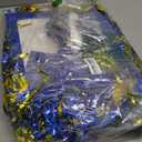 Blue and gold Graduation Decorations 2025 Set of 4 GRAD Balloon Boxes with Balloon Arch Garland Kit mylar balloons and shimmer Fringe Curtains So Proud of You 2025 prom Graduation Decorations