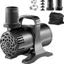 OYO Water 520W 8000 GPH Pond Pump, Commercial Grade High Flow Submersible Water Pump for Large Ponds, Pools & Waterfalls, Continuous Duty, Submersible & Inline Installation, Includes Filter Bag