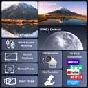 Sainellor 270 Rotatable Projector, Native 1080P Full HD Ceiling Cinema for Bedroom, Electric Keystone, 4K Supported, Wired Screen Mirroring, Portable Projecteur