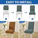 Super Stretch Chair Covers Set of 2, Dining Chair Cover Washable, Stretchy Spandex Chair Covers, Parsons Chair Slipcover for Home, Restaurant, Banquet (Sage Green)