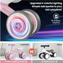 Baby Balance Bike for 1 Year Old Boys Girls, Toddler First Bike with 4 Colorful Lighting Wheels | 10-36 Month Toddler Balance Bike | First Birthday Gifts (Baby Pink)
