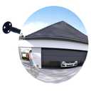 17.33" HD Frameless Acrylic Convex Mirror - 180 ° adjustable wide-angle field of view-Angle View for Indoor/Outdoor Security, Eliminating Blind Spots in Garages, Warehouses, Office,Driveways & Stores