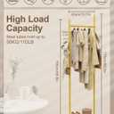 Coat Rack Freestanding, Clothes Rail, 19.7x11.8x68.9 In, Gold