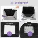 pidipiti Portable Leakproof Tall-Side cat Litter Box,with Zipped lid,Collapsible for car Travel and Hotel, for 1 Medium cat