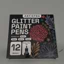 ARTISTRO 12 Glitter Paint Pens Sparkly and Shiny for Rock Painting, Stone, Ceramic, Glass, Wood, Fabric, Scrapbooking, DIY Craft Making, Coloring, Acrylic Glitter Markers Extra-Fine Tip 0.7mm