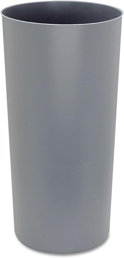 Rubbermaid Commercial Products Round Ridged Liner, 12-Gallon, Gray, Compatible with Rubbermaid Marshall Trash Can