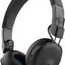 JLab Studio ANC On-Ear Wireless Headphones, Black, 34+ Hour Bluetooth 5 Playtime, 28+ Hour with Active Noise Cancellation, EQ3 Custom Sound, Ultra-Plush Faux Leather & Cloud Foam Cushions (Graphite Noise Canceling)