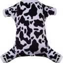 CuteBone Dog Pajamas Costumes Fleece Pet Clothes Puppy Onesie Winter Holiday Cute Cat Jammies Keep Your Pet Warm in The Cold Weather P222XL (X-Large, A07-Cow)