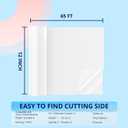 HTVRONT White Permanent Vinyl - 12" x65FT Glossy White Vinyl Compatible with Cricut Cutting Machine, Silhouette Cameo & Other Cutters - Party & Home Decoration Sticker