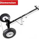Fouwick 650LBS Capacity Trailer Dolly, 1-7/8 Hitch Ball with 12 Pneumatic Tires, Black Powder Coated Steel Trailer Mover Dolly TC001 White Wheel