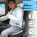 Truck Driver Seat Cushion Memory Foam L-Shaped Ergonomic Cushion for Office Chairs Comfort & Support for Long Sitting Memory Foam U-Shape Tailbone Relief + L-Shape Back Cushion