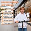 Electric Scooter for 7.8"-9.4" feet, 350W Motor, Max 15 Miles Range
8.5" Solid Tires, Lightweight Foldable Scooter with Dual Braking System