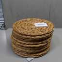 Round Woven Placemats Set of 12, Natural Water Hyacinth Placemats, Wicker Placemats, Braided Straw Rattan Table Mats, Heat Resistant Non-Slip for Kitchen, Dining and Home Decor (11.8")