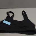 Women Sport Bra Swimsuit Top - Swim Bra Bikini Top Only Scoop Neck Bathing Top 2025 Swimwear (Large, Black)