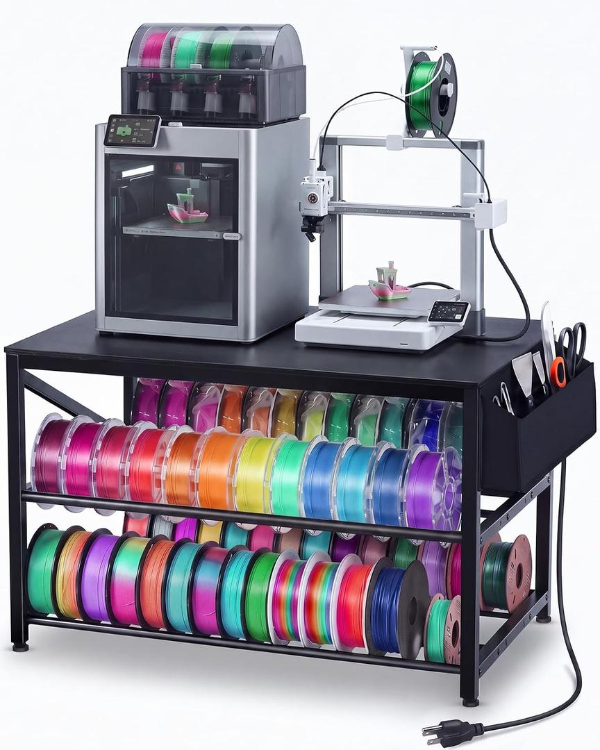 AHOWPD 3D Printer Stand with Filament Storage, Heavy Duty 3D Printer Table