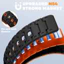 Bandletic Watchband Compatible with Apple Watch Ultra Band/Apple Watch Ultra 2 Band - Durable Silicone Magnetic Bands for iWatch Series 11 10 46mm, 9/8/7 45mm, SE3/6/5/4 44mm, 3/2/1 42mm, Black/Orange