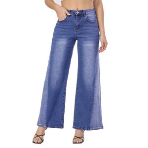 VIPONES Women's Wide Leg Jeans High Waisted Strechy Straight Baggy Jeans for Women Trendy Outfits Denim Pants with Patchwork(521,10)