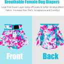 wegreeco Dog Diapers Female (3 Pack), Highly Absorbent Puppy Doggie Dog Diapers for Female Dogs Period, Washable Doggy Diapers for Dogs in Heat, Small Medium Large Size (Colorful, Medium)