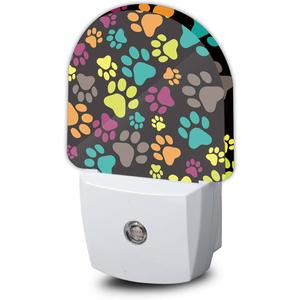 Paws Night Lights Plug into Wall, Dusk to Dawn Sensor LED Lamp 0.5W for Boyfriend/Girlfriend Gifts Decorations Room 0.5W Sleep Friendly