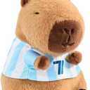 RichRabbit Cute Capybara Plush Toy Soccer Soft Plush Toy Cute Kids Gift Brown 9 Inch