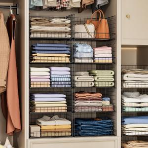 5-Tier Clothes Storage Bins for Closet Organizer System