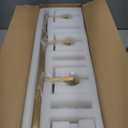 Modern Crystal Bathroom Vanity Light - 4-Lights Gold Brushed Brass Finish Wall Lamp