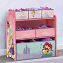 Delta Children Design & Store 6 Bin Toy Storage Organizer, Disney Princess