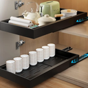 Pack Of 1 SpaceZen Pull Out Cabinet Organizer Black 12x16.5x2.5 