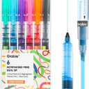 Grabie Dual Tip Notetaking Pens (3.5mm Chisel + 0.5mm Needle), Dual Tip Highlighter Markers for Journaling, Colored Pens for Note Taking and Adult Coloring Books (Vivid Splash)