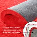 8x10 Area Rugs for Living Room, Large Fluffy Red Rugs for Bedroom, Fuzzy Shag Soft Non-Slip Carpet for Kids Girls and Boys Nursery Dorm Indoor Room Home Decor (8ft X 10ft, Red)
