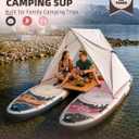 11'6"*35" Extra Wide Inflatable Stand Up Paddle Board, 450lb Capacity SUP with Center Fin for Beginners, Includes Adjustable Paddle, Pump, Backpack & Non-Slip Deck for Camping, RV & Adventure