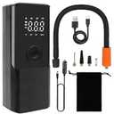 Airauto Tire Inflator Portable Air Compressor - Air Pump For Car Tires with Digital Pressure Gauge, LED Light and Auto Shut-Off Function - Cordless Pump for Car, Motorcycle, Bicycle, Balls and More