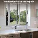 WooFogShort Window Security Bar Adjustable, Window Bars Security Inside, Window Lock Bar for Sliding/Vertical Windows, Anti Theft Windows Guards for Home Security, Extends 11" to 18" (Black-2 Pcs)