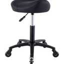 Towning Ergonomic Saddle Stool Chair with Wheels, Ultra-Quiet Rolling Salon Stool with Comfortable Thick Saddle Seat, Adjustable Stool Suitable for Commercial Office and Home Use