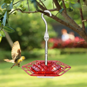 Hummingbird Feeders for Outdoors Hanging with 30 Feeding Ports Saucer Humming Bird Feeder with Integrated Ant Moat Bee-Proof Leak-Proof No Drip, Easy Cleaning and Refill