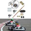 32inch/815mm Rear Axle Assembly Kit with Shaft & Hub & Chain & Brake Master Cylinder Replacement for Go Kart ATV