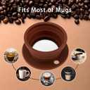 Collapsible Paperless Pour Over Coffee Dripper with Reusable Stainless Steel Coffee Filter, Single Cup Travel Pour Over Coffee Maker Camping, Portable Silicone Drip Coffee Maker Pour Over Brown