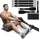 HPYGN Rowing Resistance Bands, Best Replacement for Rowing Machine, Home Gym Workout Equipment for Back, Arms, Shoulders, Core, Glutes and Legs, Rowing Workout, Cardio, Low-Impact, Portable Home Gym