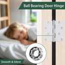 304 Stainless Steel 4 Inch Door Hinges Brushed Satin Nickel Interior Hinges 5/8" Radius Corners 3.5'' Ball Bearing Silver Door Hinges- 3 Pack