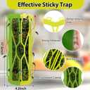 2 Pack Carpenter Bee Traps for Outside with Fluorescent, Wasp Trap Outdoor Hanging, Wasp Fly Catcher Hunter Killer Fly Traps for Hornet, Gnat, Mosquito, Flying Insect