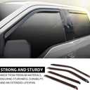 G-PLUS 4PCS in-Channel Window Visors Sun Rain Guards Side Wind Deflector Compatible with Ford F150 Supercrew 2015-2025,Fit Ford F150 Raptor SuperCrew 2017-2025 4PCS Glossy Black