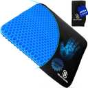 SelectSoma Large Gel Seat Cushion for Desk Chair - Pressure Relief for Back, Sciatica, Coccyx, and Tailbone Pain While Long Sitting  Wheelchair Cushion  Car and Truck Chair Pad