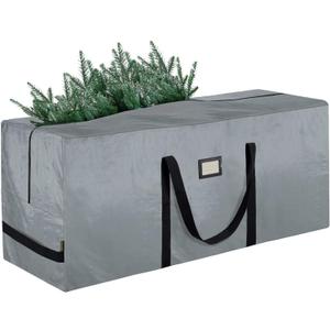 BALEINE 7.5 ft Christmas Tree Storage Bag, Heavy Duty Extra Large Artificial Christmas Tree Bag with Reinforced Handles and Dual Zippers Wide Opening (Gray, 7.5 ft)