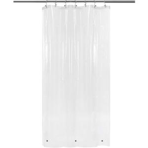 Barossa Design Narrow Shower Curtain Liner with 3 Magnets - 36" x 84", Waterproof PEVA Shower Liner for Small Extra Long Bathroom Stall, PVC Free, Metal Grommets - Clear, 36X84