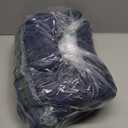 Exclusivo Mezcla Fleece Throw Blanket for Couch, Super Soft Striped Jacquard Bed Blanket, Lightweight Fuzzy Cozy for All Seasons, 50x60 Inches, Navy Blue