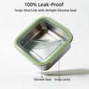 Stainless Steel Sandwich Containers (2 Pack) 750ml & 1200ml BPA-Free Leakproof Lunch Boxes, Airtight Kitchen Storage Containers for Meal Prep, Snacks, Sandwiches, Office and Travel